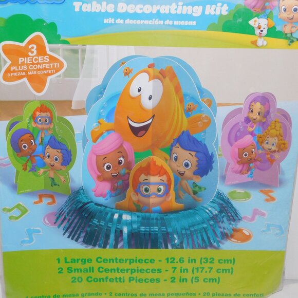 Nickelodeon Bubble Guppies 3 pc Party Centerpiece Table Decorating Kit NEW - Picture 2 of 8